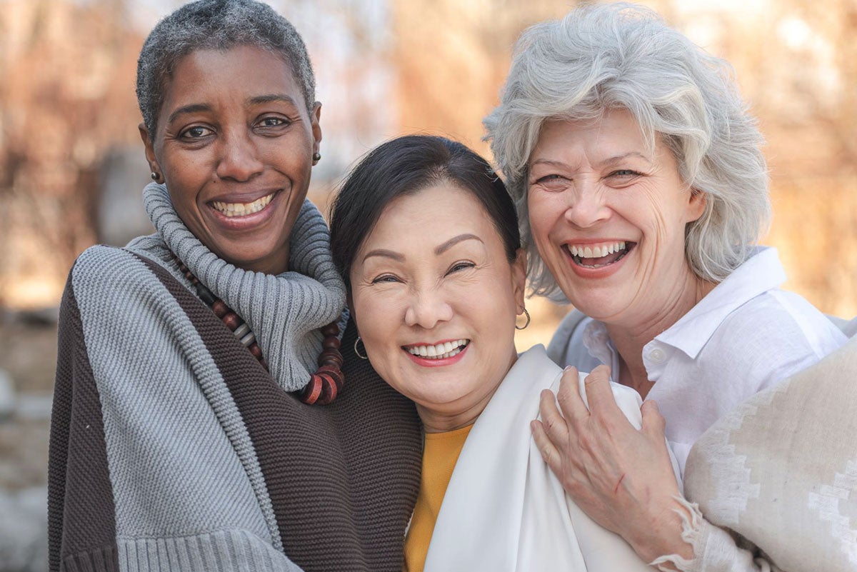Women smiling at the camera