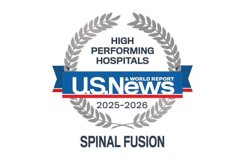 2025-2026 US News Award for High Performing Hospitals in Spinal Fusion