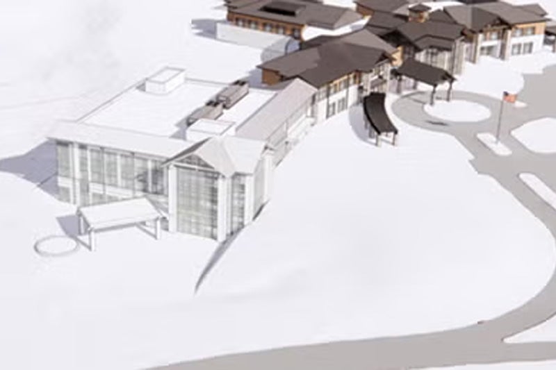 Computer generated rendering of new pavilion project.