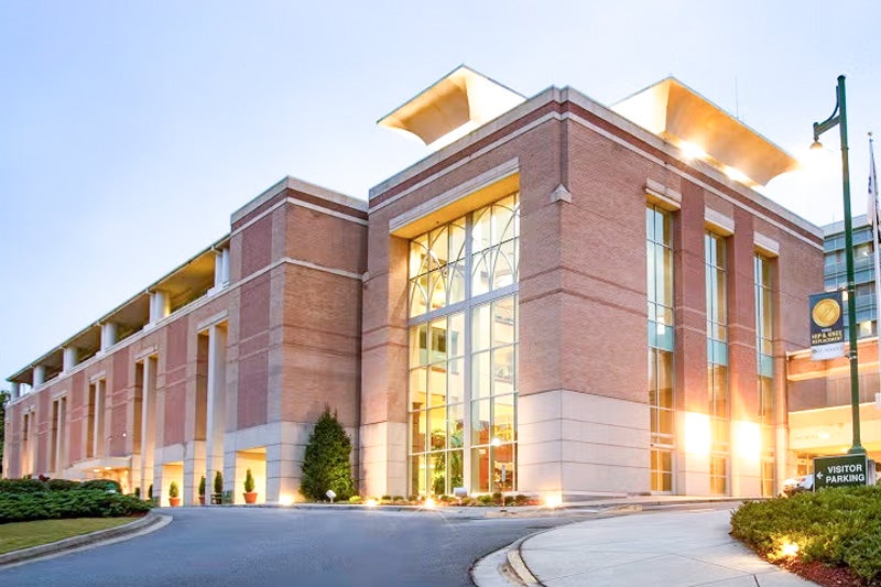 Exterior photograph of St. Mary's Hospital, Athens.