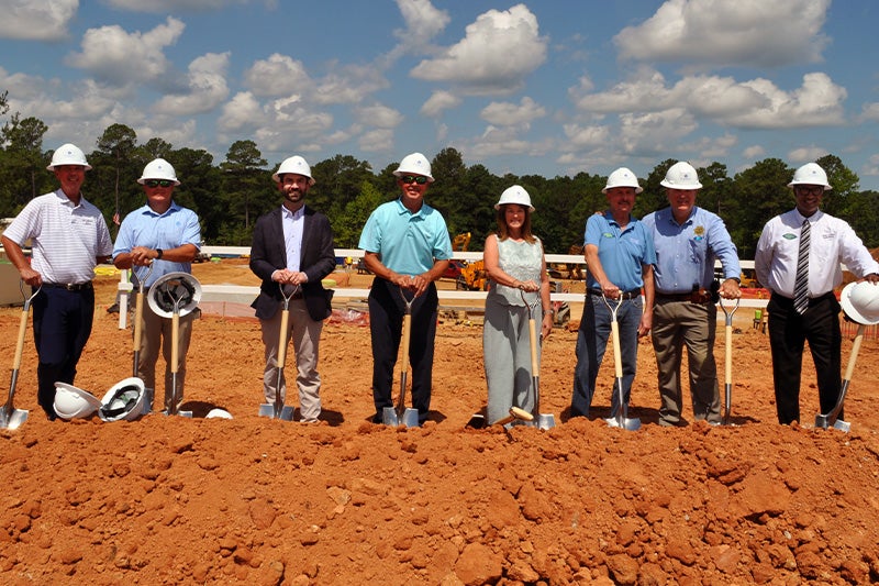 Leaders from both St. Mary's Healthcare System and the local community posed for photos in a show of support of this historic groundbreaking event.