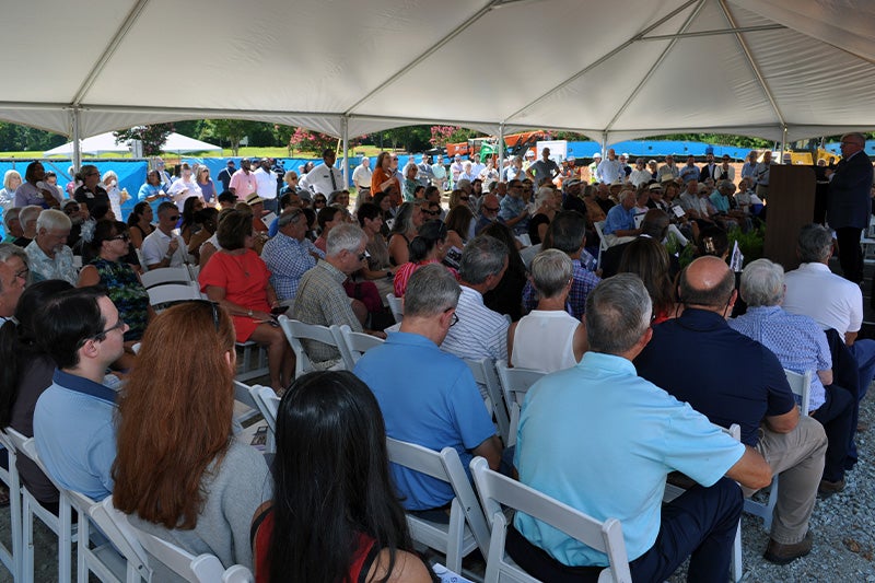 Excited crowds from the local community attended the groundbreaking event in support of this massive healthcare expansion for their community.