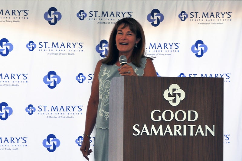 Greene County Chamber of Commerce President Mika Mills stressed how important the hospital is to the community's economic health