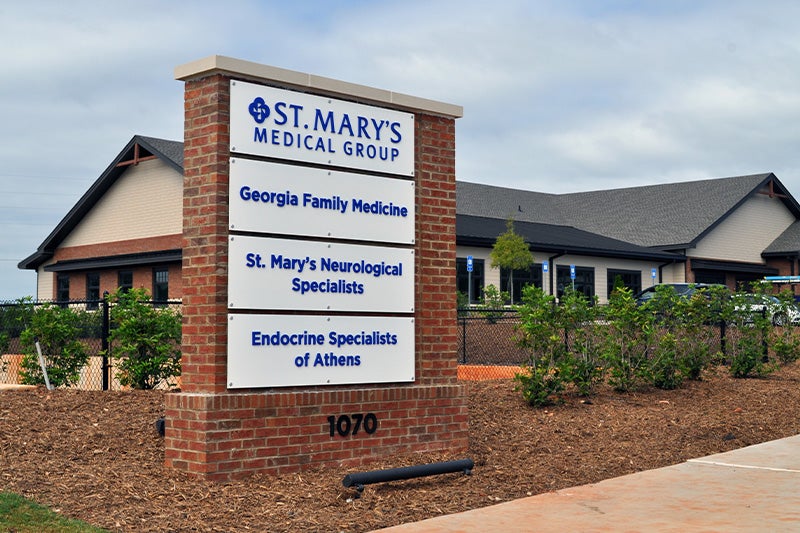 St. Mary's Medical Group sign outside Georgia Family Medicine.