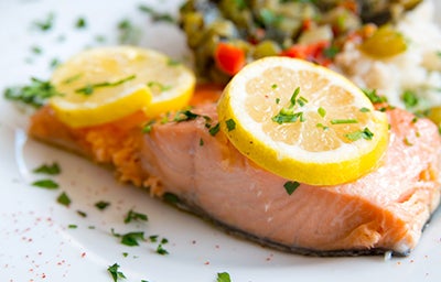 Poached Salmon & Tomato Relish
