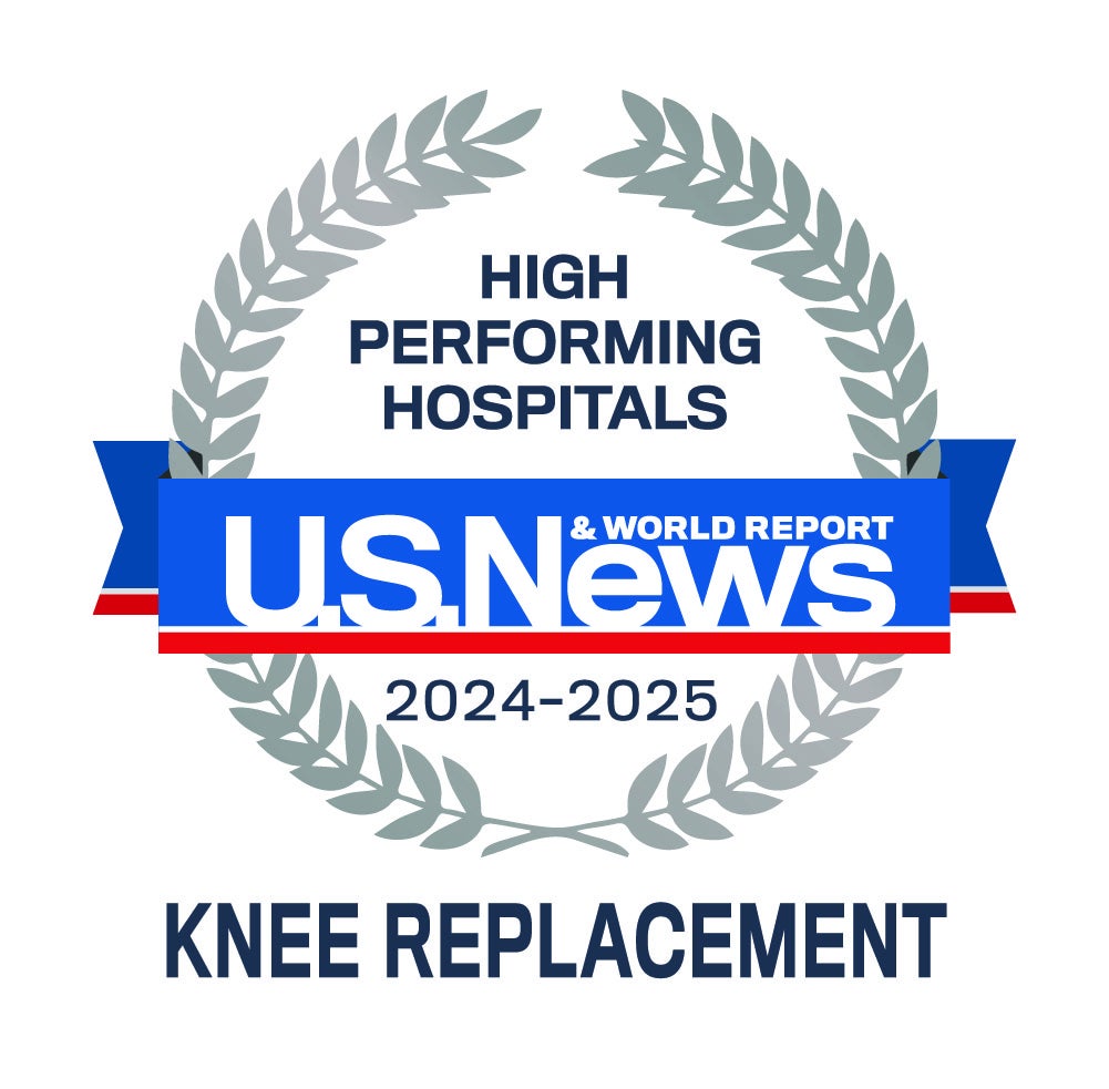 St. Mary's Top Performing Hospitals 2024-2025 Award for Knee Replacement