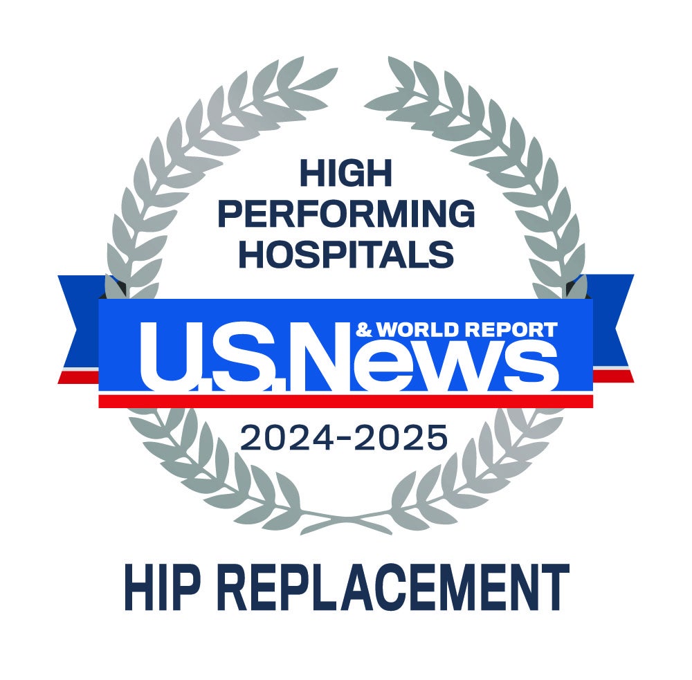 St. Mary's Top Performing Hospitals 2024-2025 Award for Hip Replacement