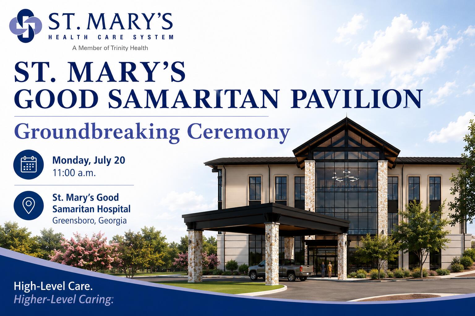 St. Mary's Good Samaritan Pavilion Groundbreaking Ceremony invitation.