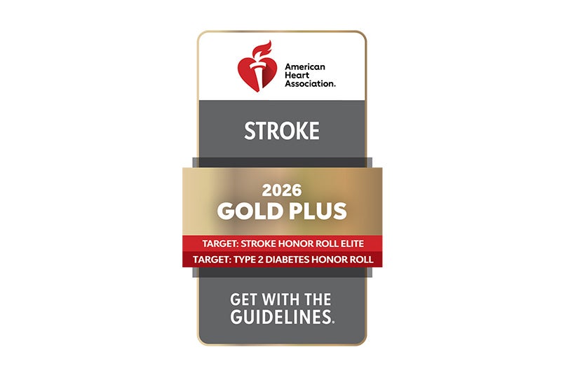 2026 AHA Award: Sacred Heart Hospital, Gold Plus Stroke, Stroke Honor Roll Elite, Type 2 Diabetes Honor Roll